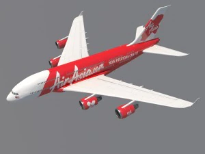airasia a380 airbus 3D Model
