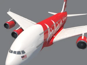 airasia a380 airbus 3D Model