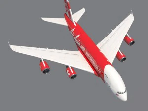 airasia a380 airbus 3D Model