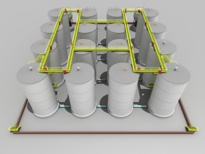 factory oil tanks Modelo 3D