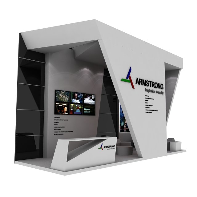armstrong exhibition booth Modelo 3D .c4d .max .obj .3ds .fbx .stl .blend 