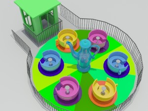 tea cup ride 3D Model