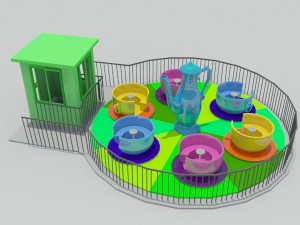 tea cup ride 3D-Modell