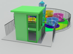tea cup ride 3D-Modell