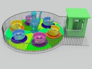 tea cup ride 3D Model