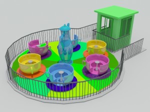 tea cup ride 3D-Modell