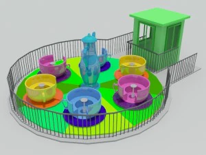 tea cup ride 3D Model