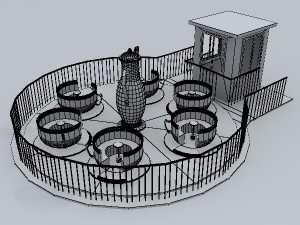 tea cup ride 3D-Modell