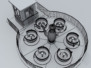tea cup ride 3D-Modell