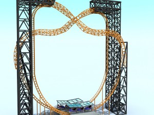 vertical roller coaster Modelo 3D