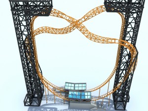 vertical roller coaster Modelo 3D