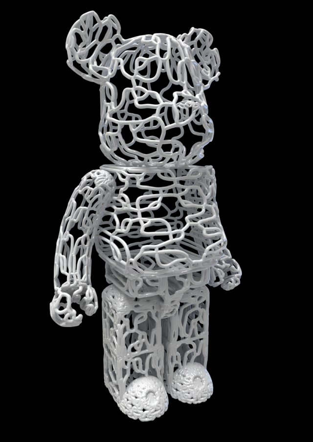 wire bearbrick 3D मॉडल .c4d .max .obj .3ds .fbx .stl .blend 