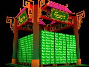 calsberg exhibition booth 3D Model