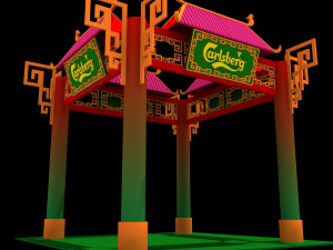 calsberg exhibition booth 3D Модель