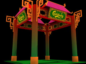 calsberg exhibition booth 3D Model
