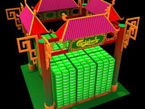 calsberg exhibition booth 3D Модель