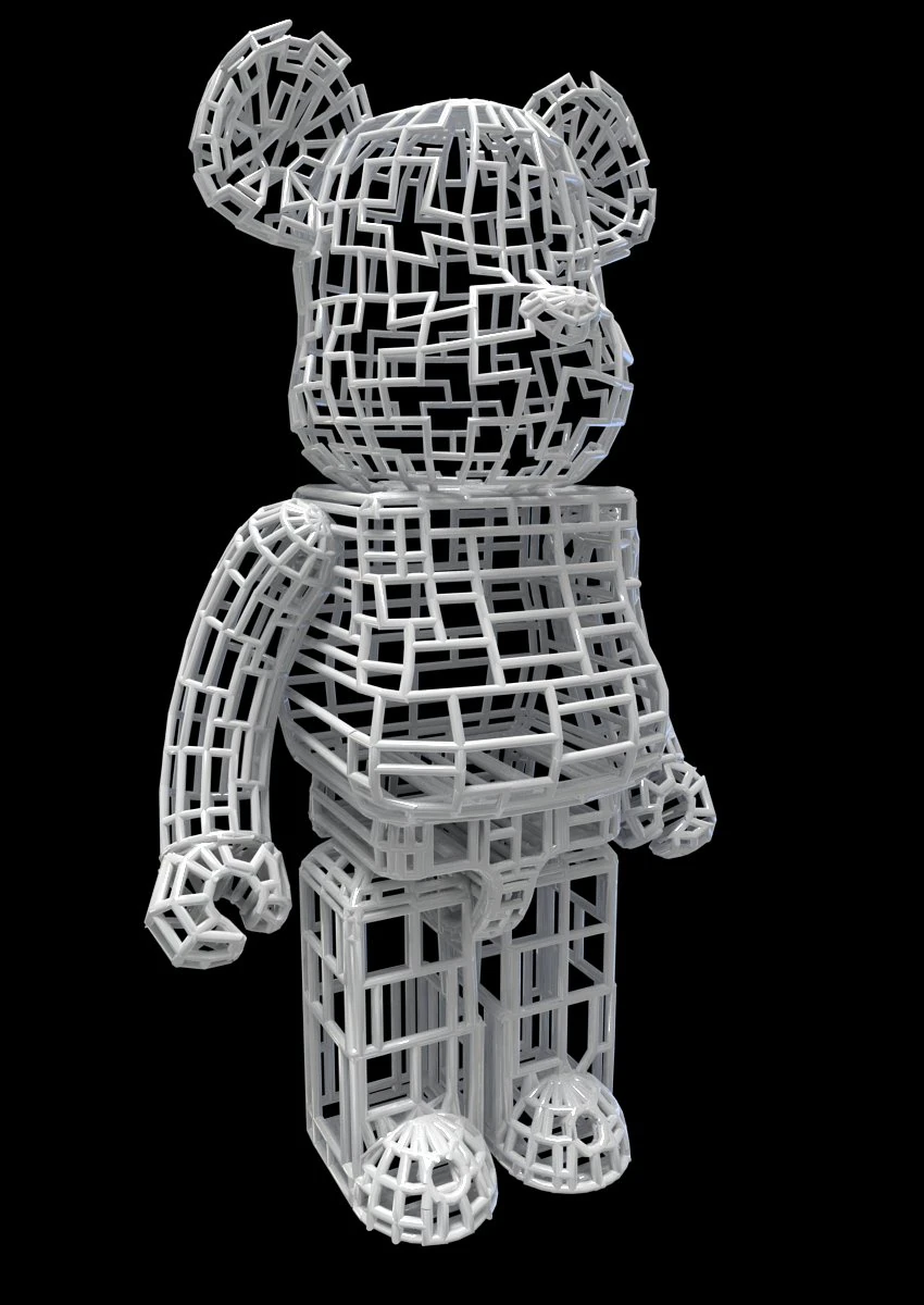 straight line bearbrick 3D Model .c4d .max .obj .3ds .fbx .stl .blend 