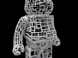 straight line bearbrick 3D 模型