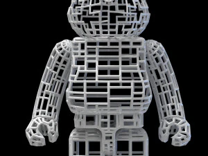 straight line bearbrick 3D Model