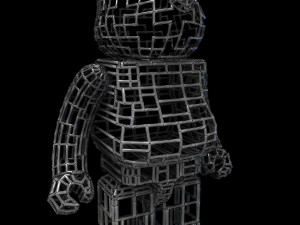 straight line bearbrick Model 3D