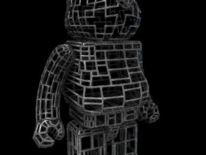 straight line bearbrick 3D Model
