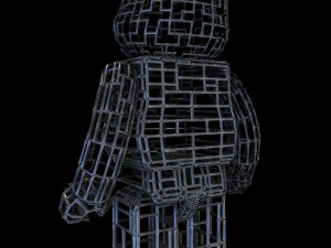 straight line bearbrick Model 3D