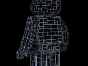 straight line bearbrick 3D Model