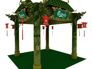 calsberg dragon exhibition booth 3Dモデル