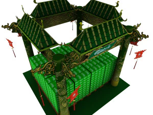 calsberg dragon exhibition booth 3D Model