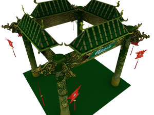 calsberg dragon exhibition booth 3Dモデル