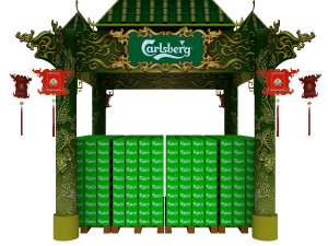 calsberg dragon exhibition booth 3Dモデル