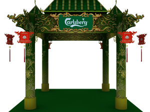 calsberg dragon exhibition booth 3Dモデル