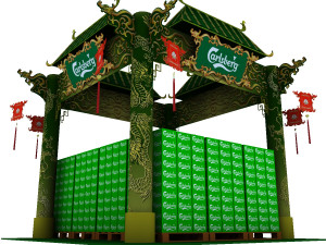 calsberg dragon exhibition booth 3D Model