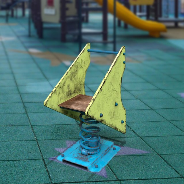 old spring rider Modelo 3D .c4d .max .obj .3ds .fbx .stl .blend 
