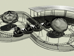 family roller coaster ride 3D-Modell