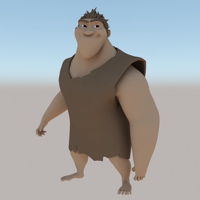 grug crood character Modèle 3D .c4d .max .obj .3ds .fbx .stl .blend 