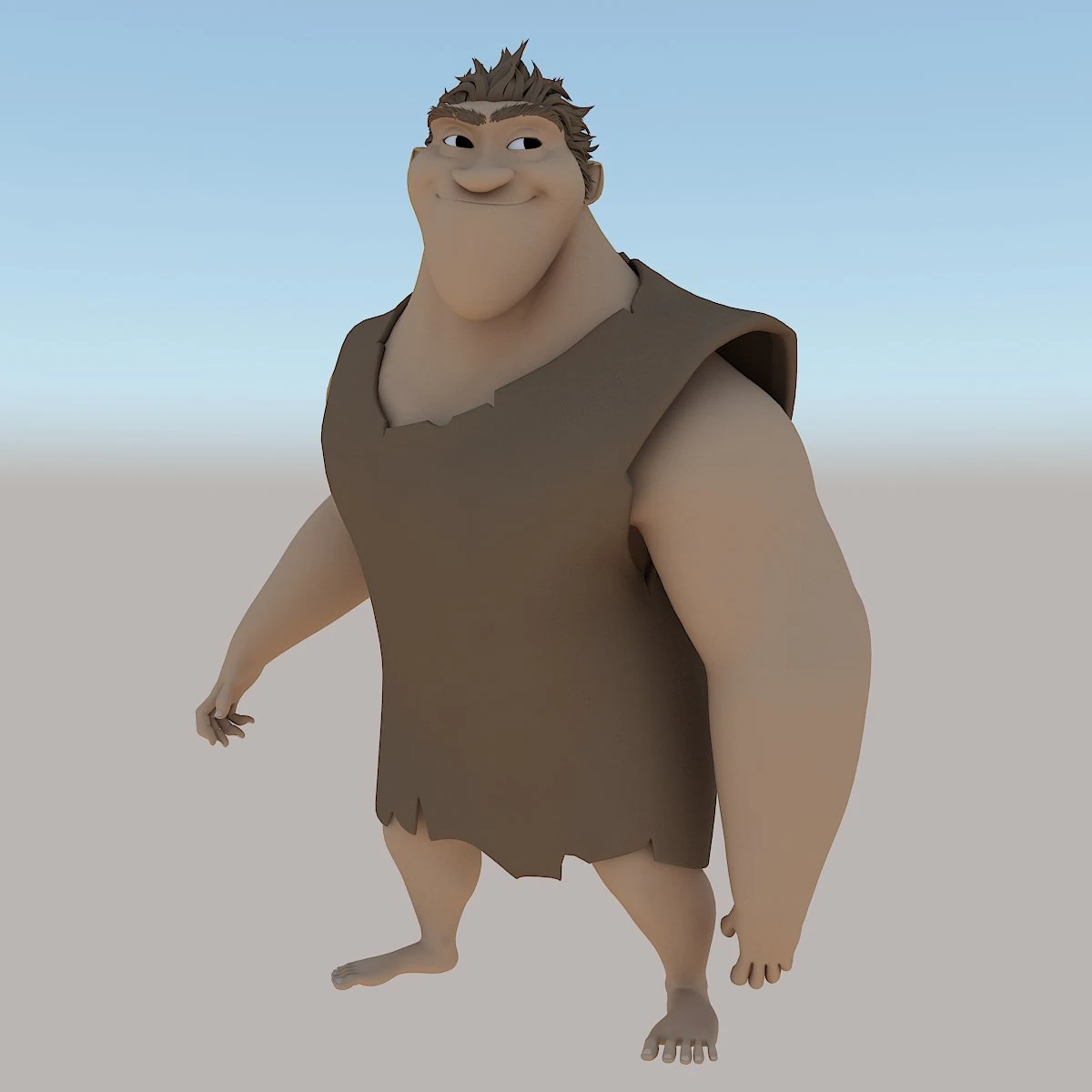 grug crood character 3D Model .c4d .max .obj .3ds .fbx .stl .blend 
