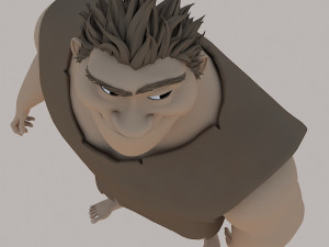 grug crood character Modèle 3D