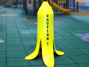 Precauci&oacute;n con el pl&aacute;tano mojado Modelo de impresión 3D