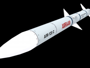 Missile aim-120 c Modelo 3D