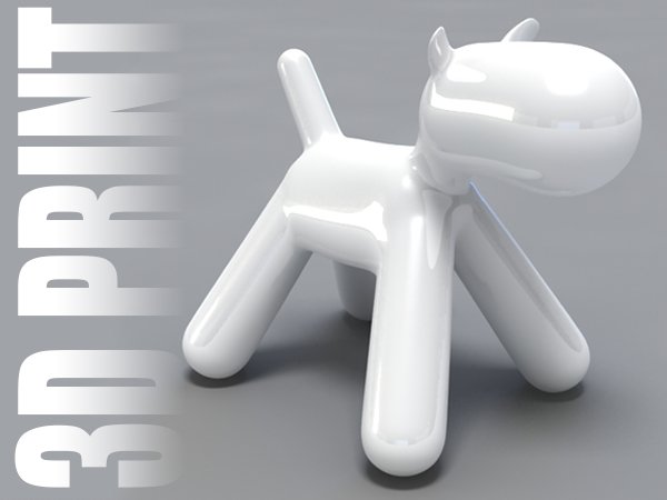 Puppy chair 3d print 3D Print Model .c4d .max .obj .3ds .fbx .stl .blend 