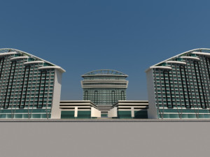 resort hotel 3Dモデル