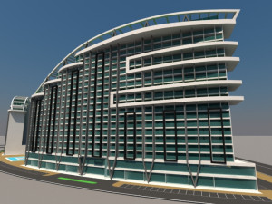 resort hotel Model 3D