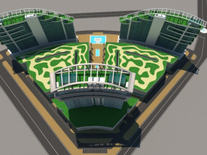 resort hotel Model 3D