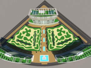 resort hotel Model 3D
