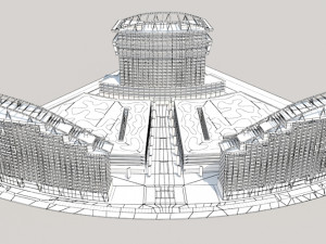 resort hotel Model 3D