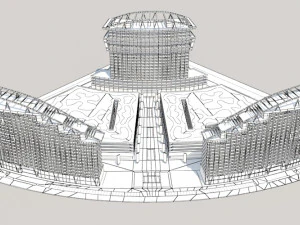resort hotel 3D Model