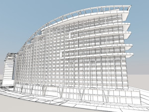 resort hotel Model 3D