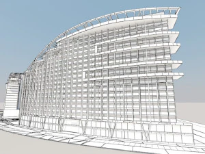 resort hotel 3D Model