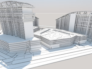 resort hotel Model 3D